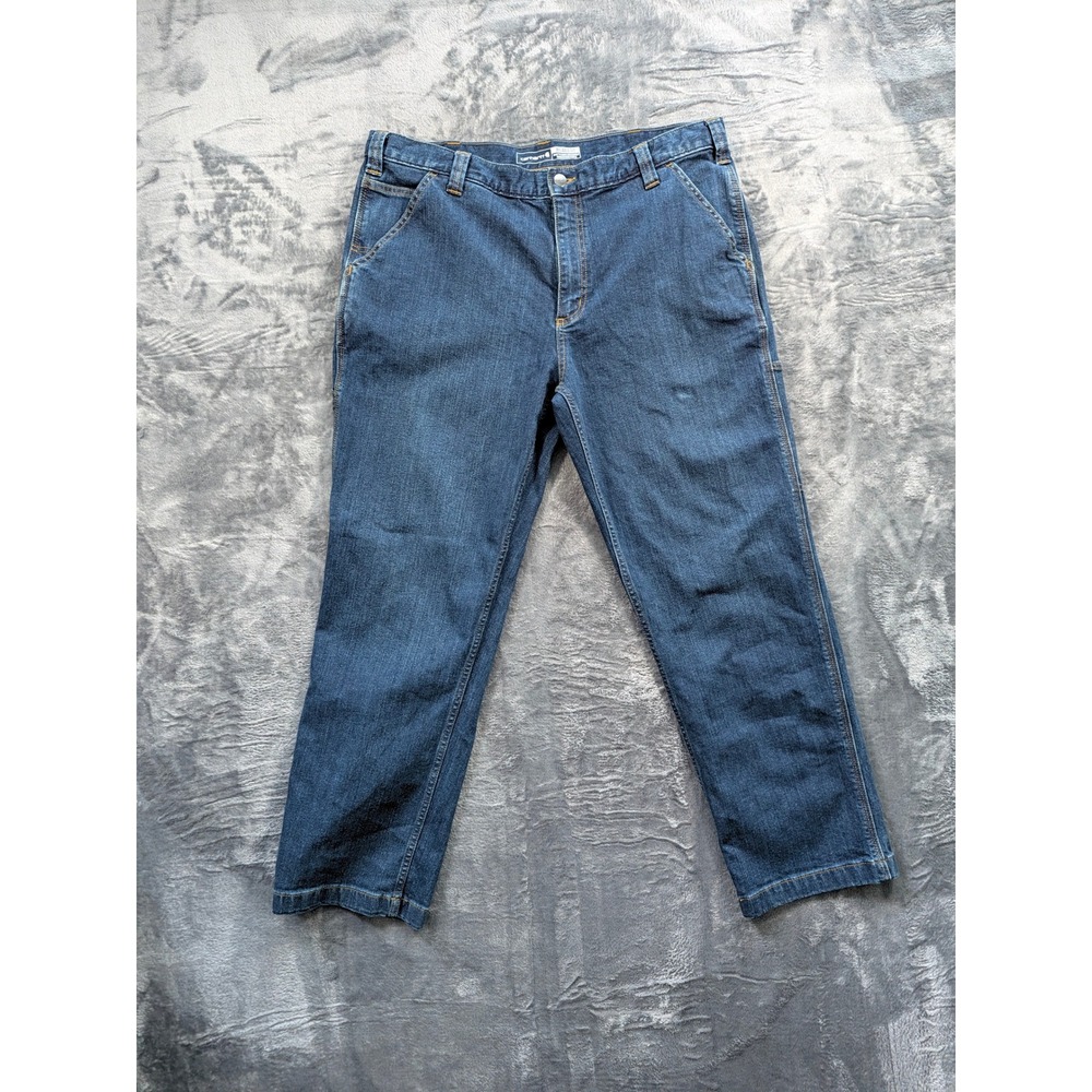 Carhartt Rugged Flex Relaxed Fit Utility Jeans 38x30 Blue Denim BD2808-M Toyota